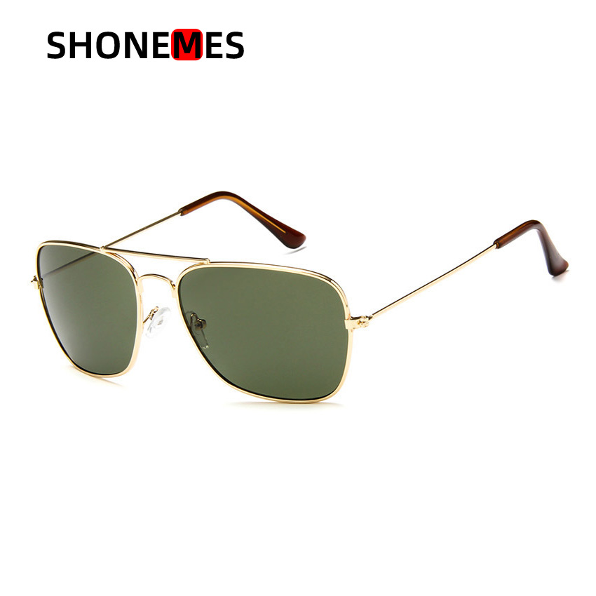 Sunglasses Aviator Polarized - Shonemes Kare Güneş Gözlüğü Vintage Çift