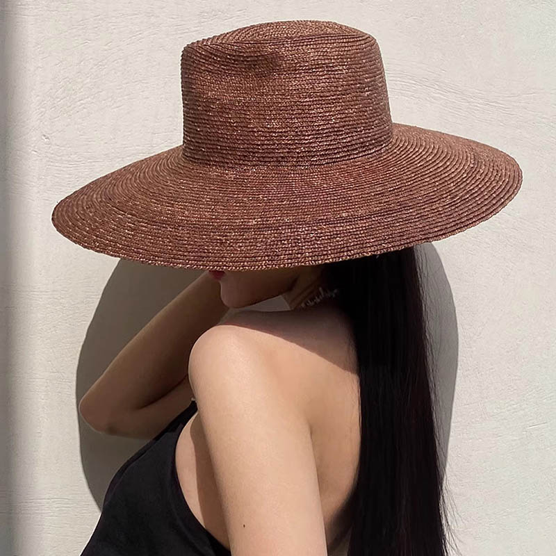 Bucket Hat Straw - Kadınlar için büyük ağız Panama hasır