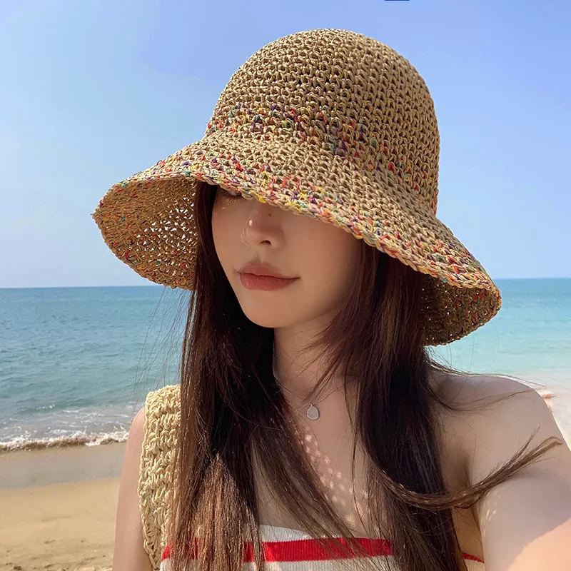 Bucket Hat Straw - Yaz güneş şapkaları kadınlar için hasır