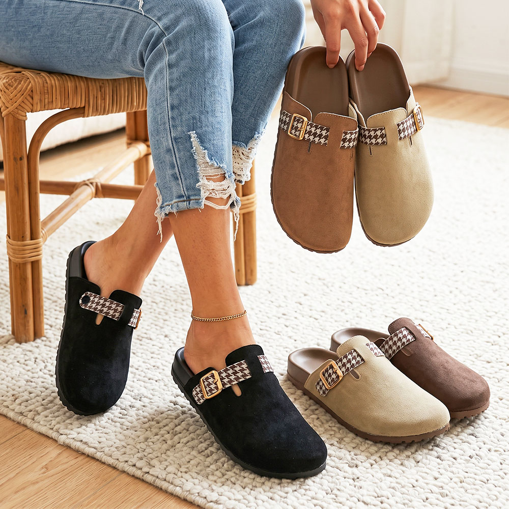 Espadrille Slip On - Kadınlar için Kapalı Burunlu Terlik, Büyük