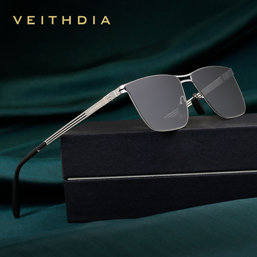 Sunglasses Aviator Polarized - VEITHDIA erkek Polarize Güneş Gözlüğü Paslanmaz