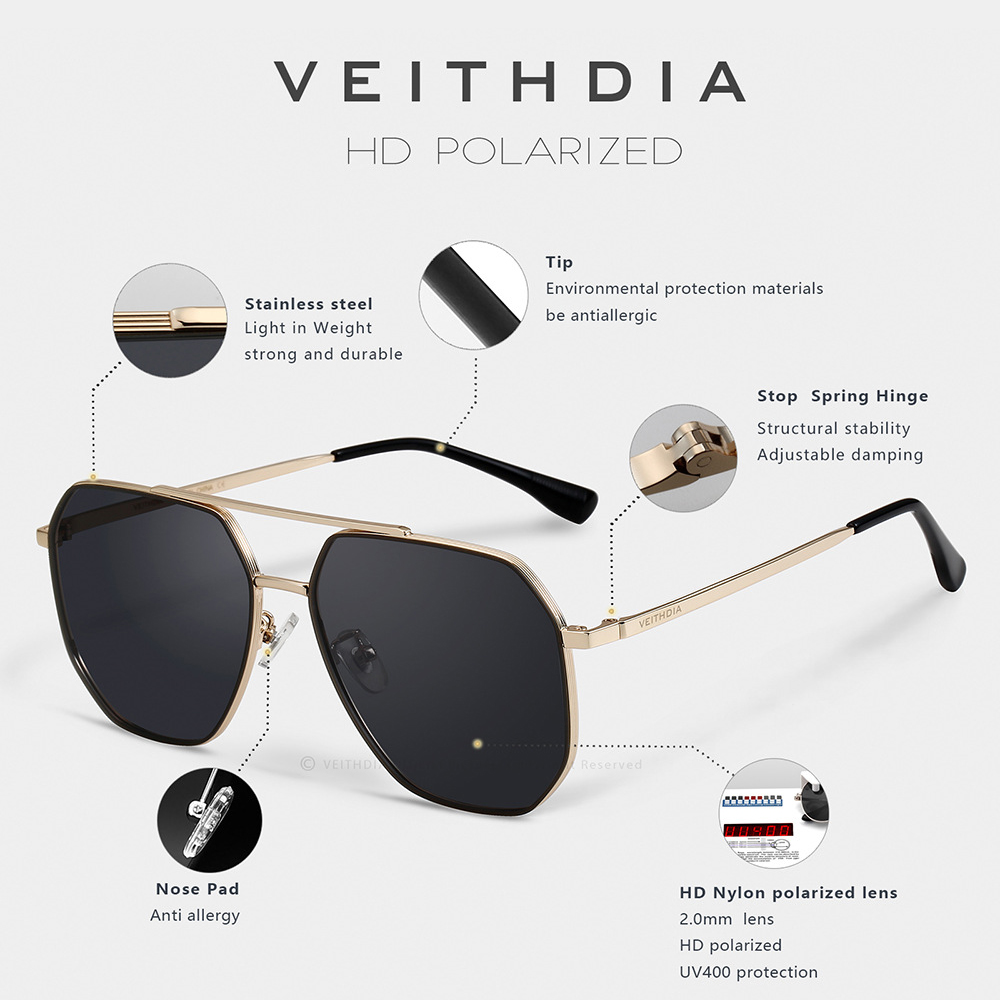 VEITHDIA marka naylon malzeme  - Sunglasses Aviator Polarized incelemesi ve fiyatı