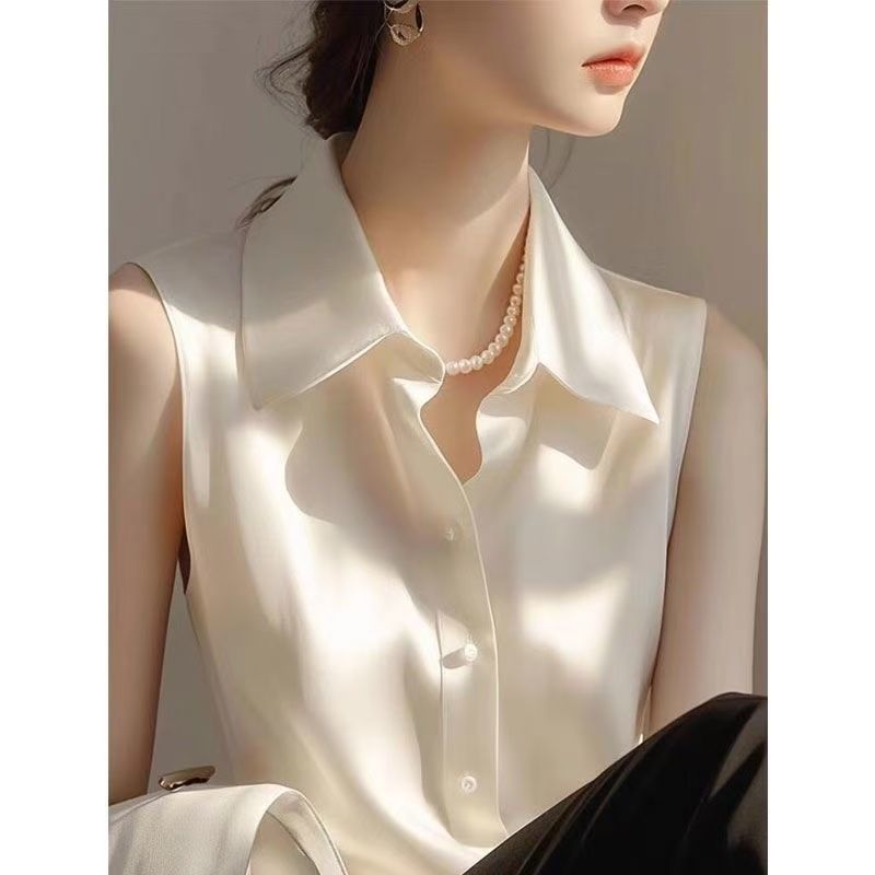 Fransız Saten POLO Yaka Kolsuz - Shirt Camp Collar incelemesi ve fiyatı
