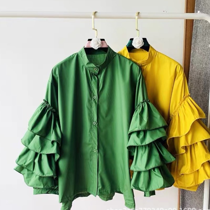 Kadın beyaz gömlek katı tam Ru - Shirt Camp Collar incelemesi ve fiyatı