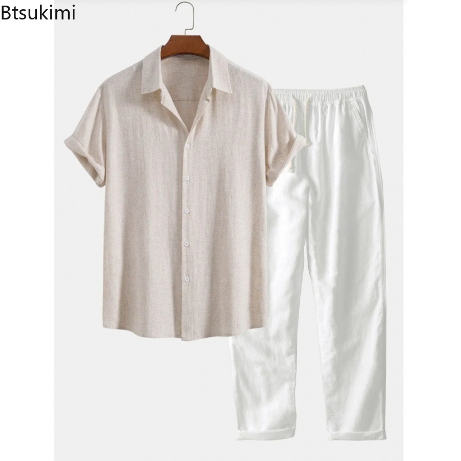 2026 Erkek Modası Düz Renk Pla - Linen Shirt Breathable incelemesi ve fiyatı