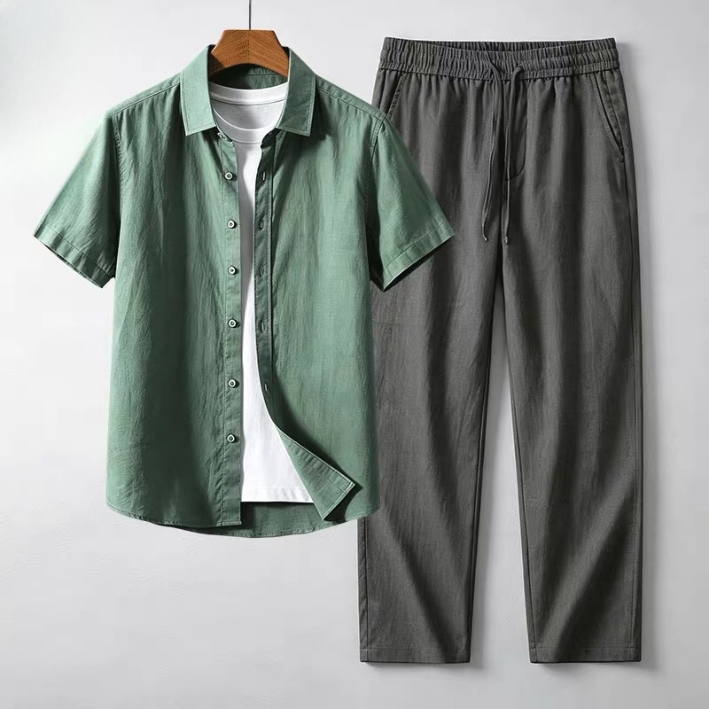 Erkek Keten Kısa Kollu Gömlek  - Linen Shirt Breathable incelemesi ve fiyatı