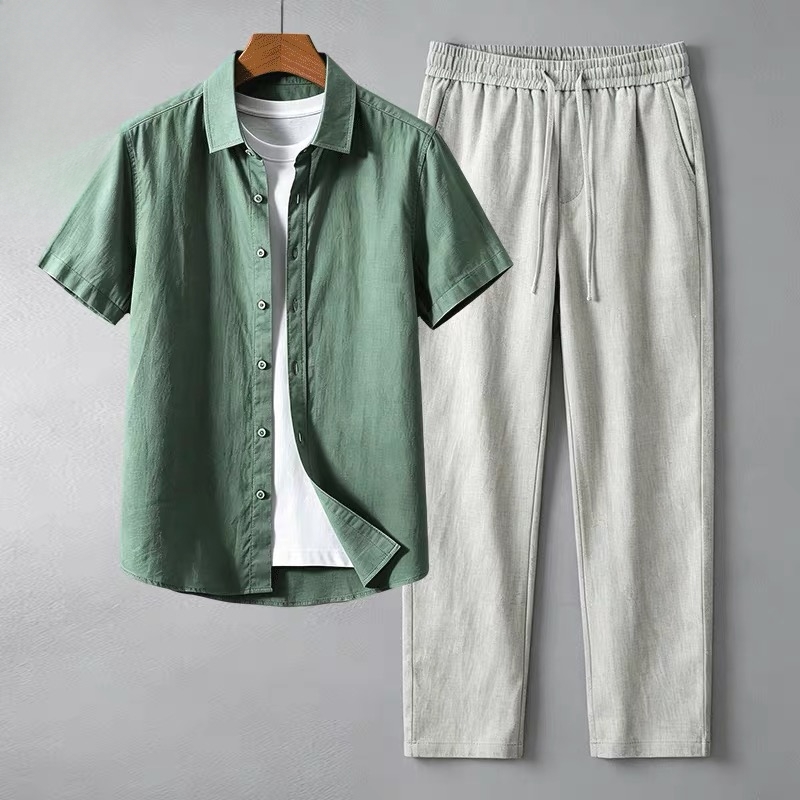 Erkek Keten Kısa Kollu Gömlek  - Linen Shirt Breathable incelemesi ve fiyatı