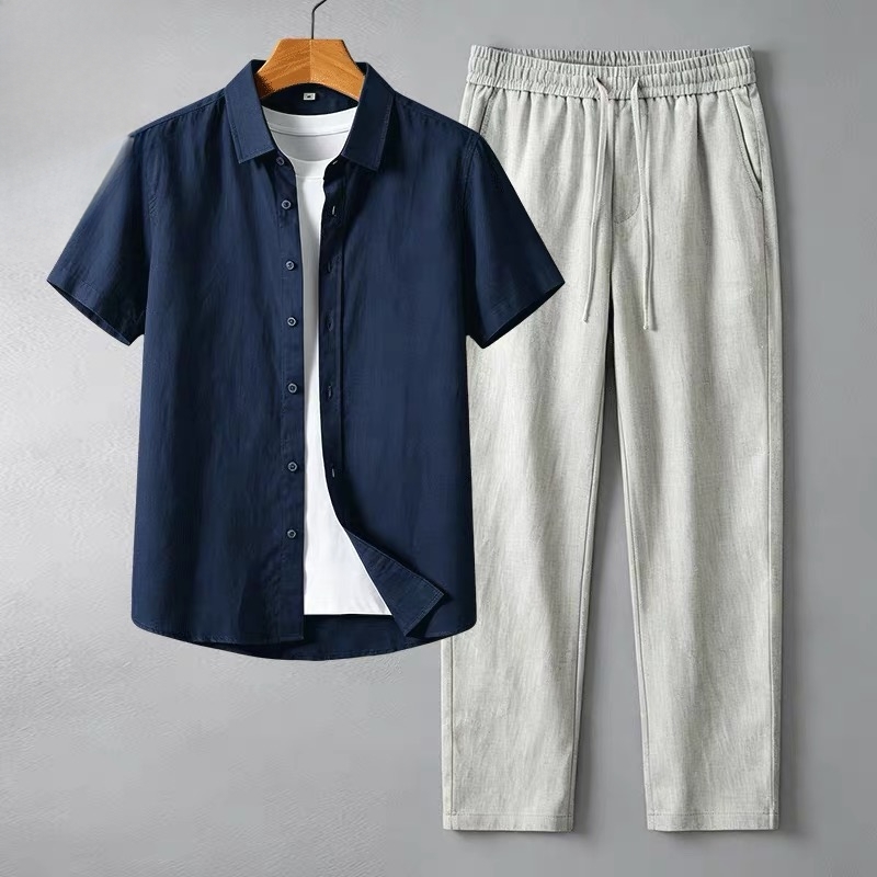 Erkek Keten Kısa Kollu Gömlek  - Linen Shirt Breathable incelemesi ve fiyatı