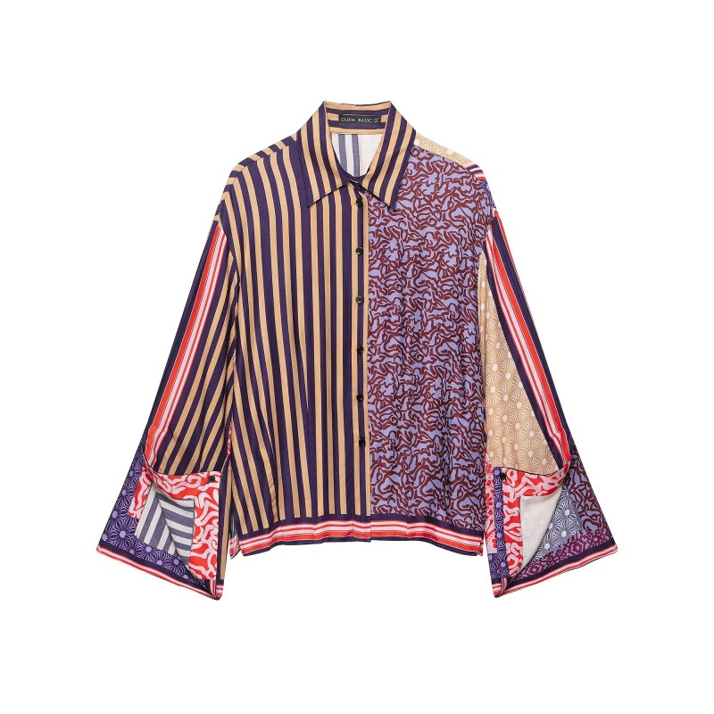 2026 Zarif Şık Baskılı Sarong  - Shirt Camp Collar incelemesi ve fiyatı