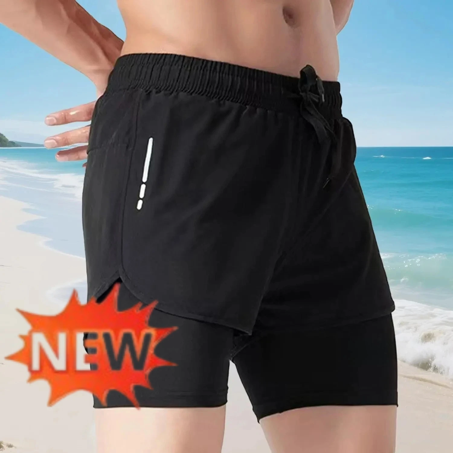 Erkekler için 2'si 1 arada, hı - Swim Trunk Quick Dry incelemesi ve fiyatı