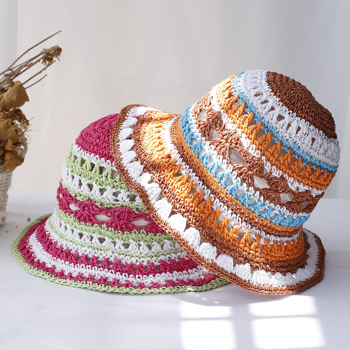 Kadın şapkalar için yeni moda  - Bucket Hat Straw incelemesi ve fiyatı