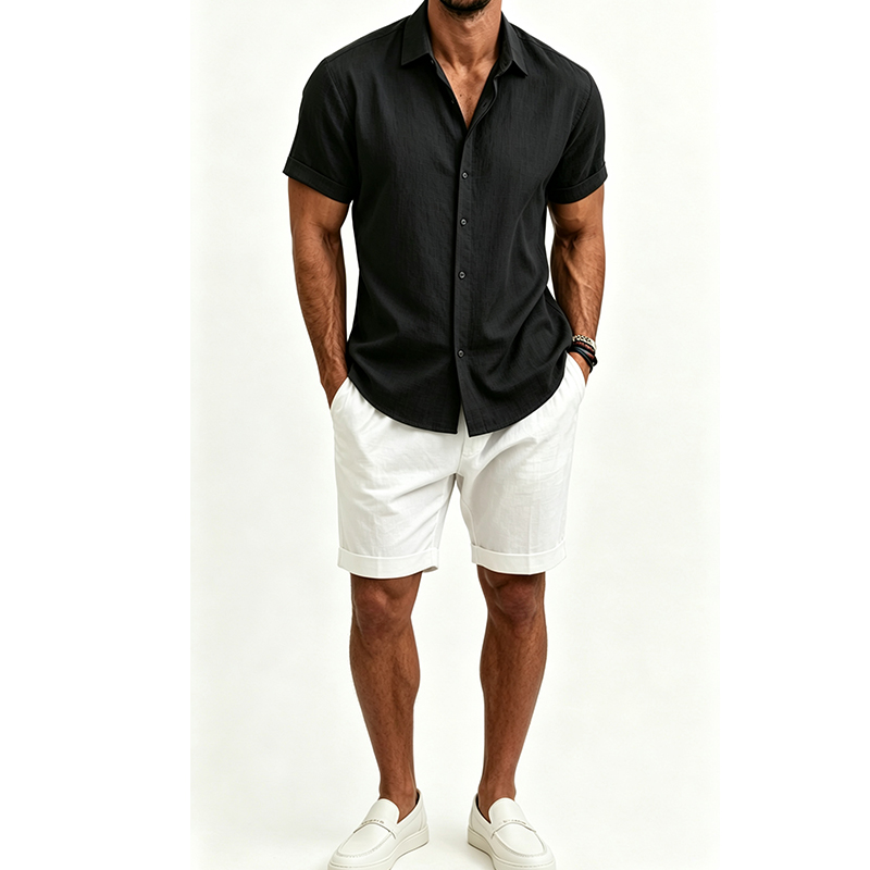 Erkek Pamuklu Keten Gömlek Tak - Linen Shirt Breathable incelemesi ve fiyatı