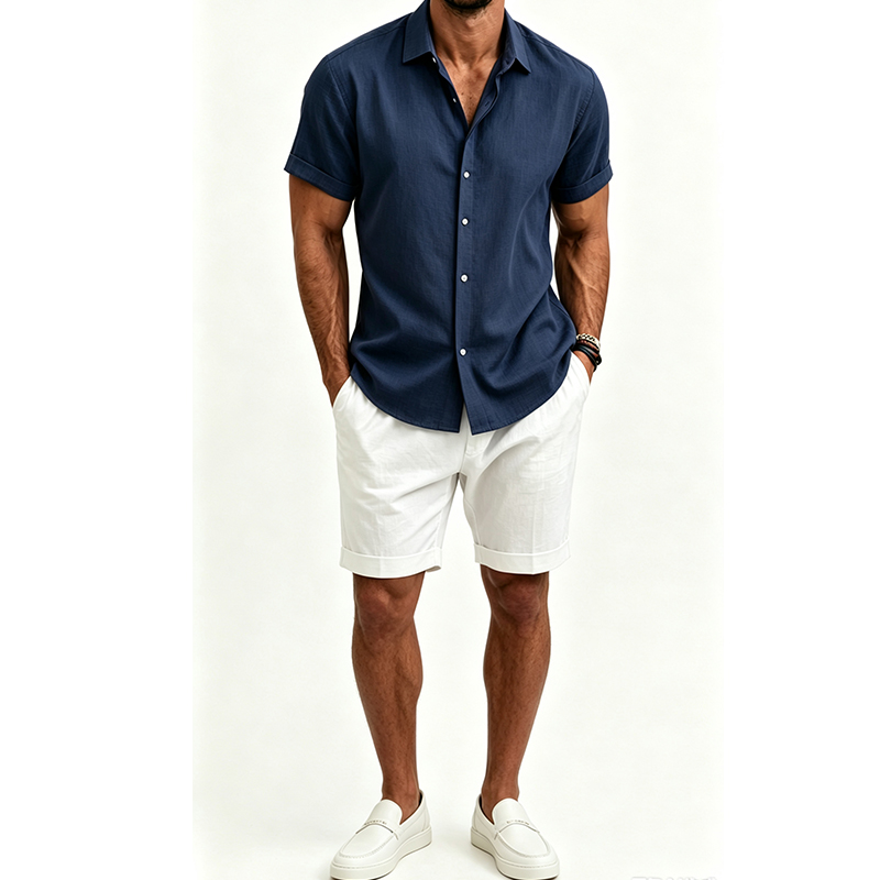 Erkek Pamuklu Keten Gömlek Tak - Linen Shirt Breathable incelemesi ve fiyatı