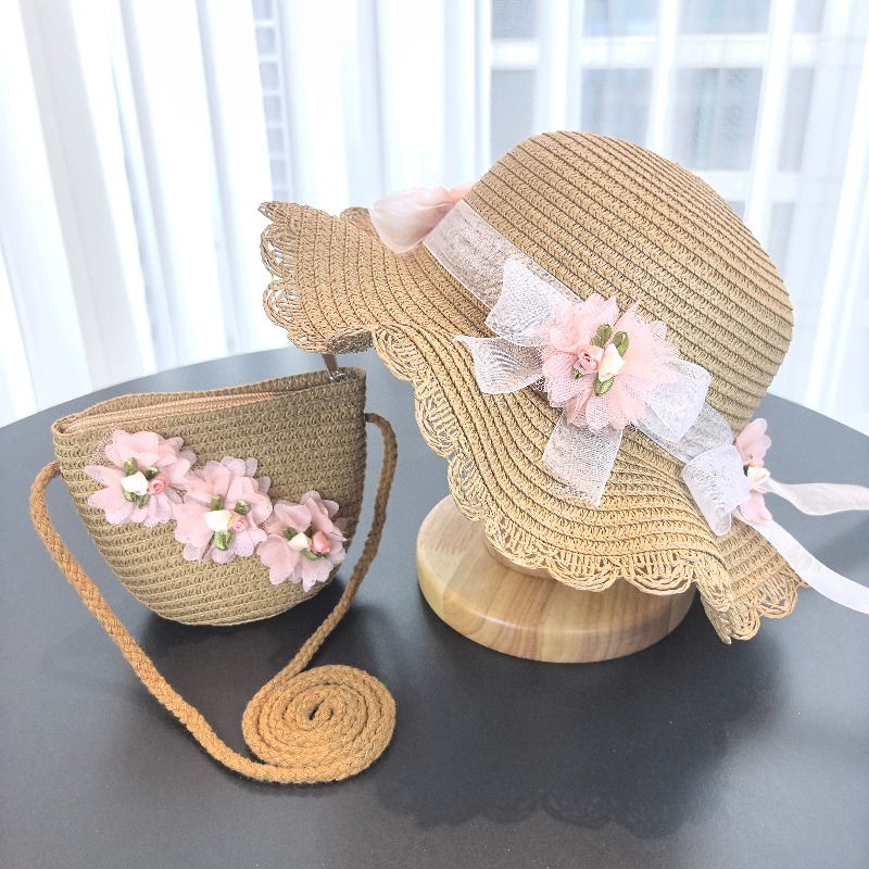 Kızlar 2 adet Hasır Şapka Düz  - Bucket Hat Straw incelemesi ve fiyatı